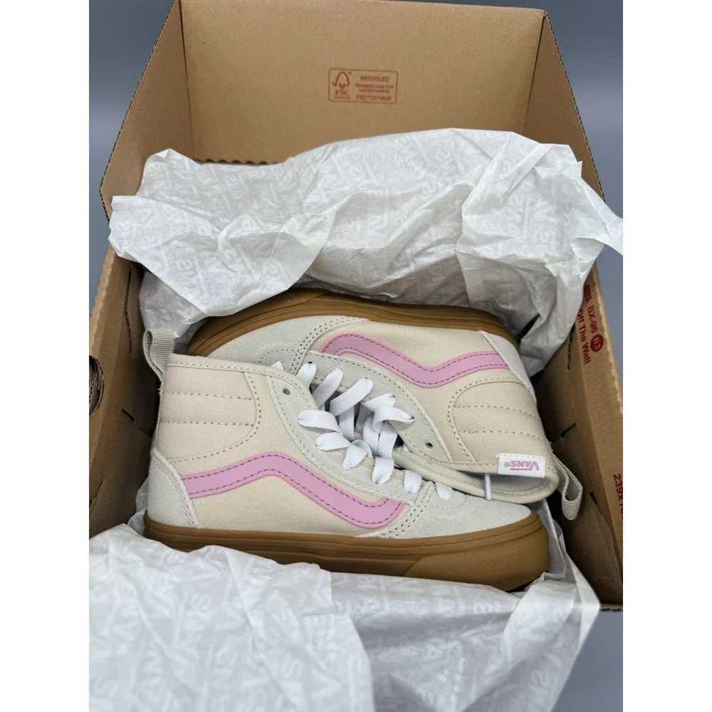 Vans Ashwood Hi Decon Suede/Canvas Oatmeal/Gum Youth 2 Skate School‎ Sneakers